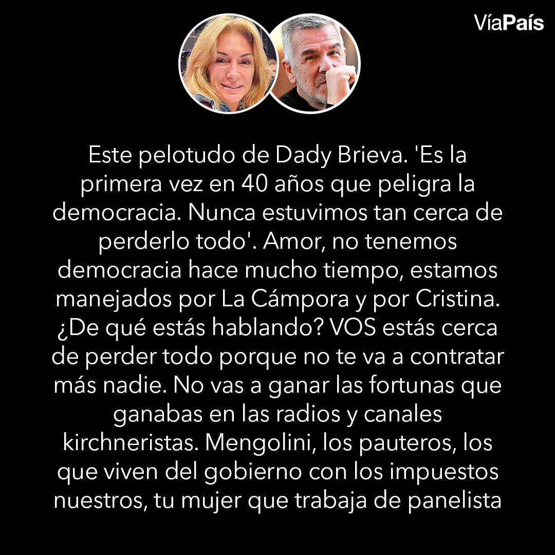 El descargo de Yanina Latorre contra Dady Brieva.