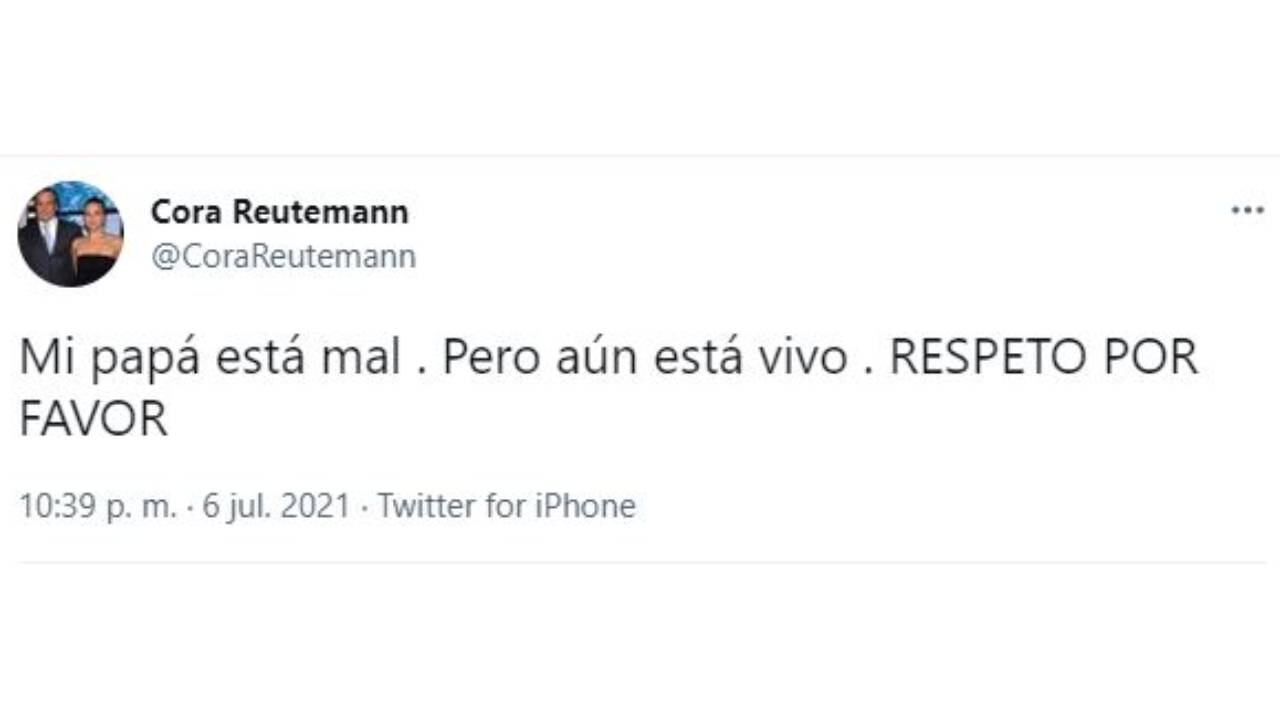 Cora salió a desmentir la muerte de Carlos Reutemann.