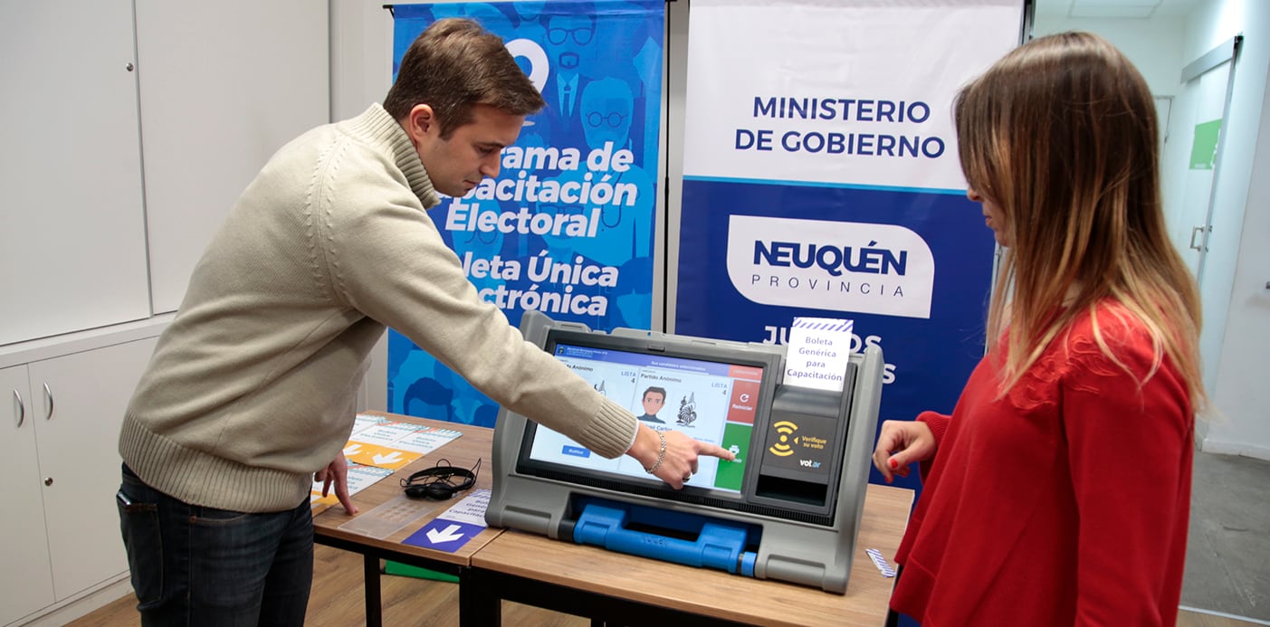 Boleta Única Electrónica para votar en Neuquén. (Foto: Gobierno de Neuquén)