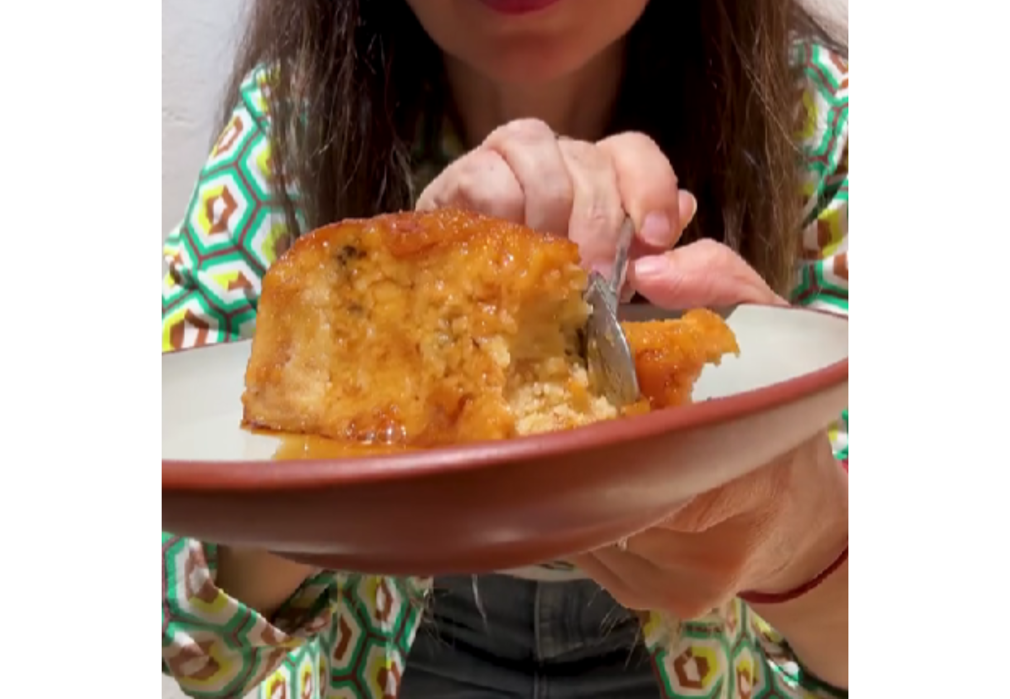 Budín de Pan dulce.