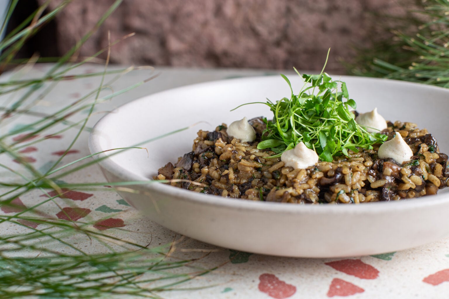 Risotto de hongos trufados del restaurante Raíz.