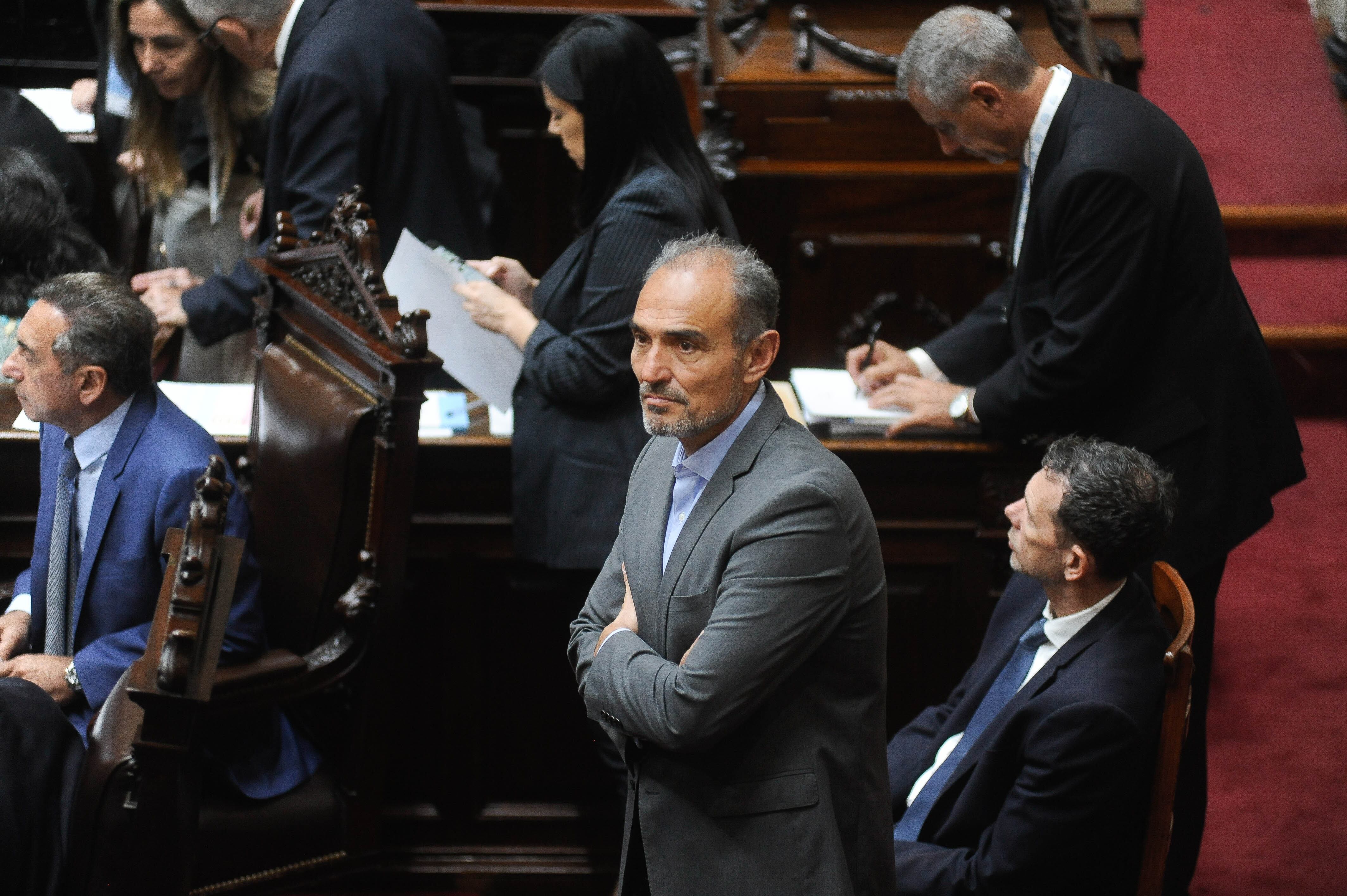 "Lule" Menem, primo de Martín Menem, en Diputados. Foto Federico Lopez Claro