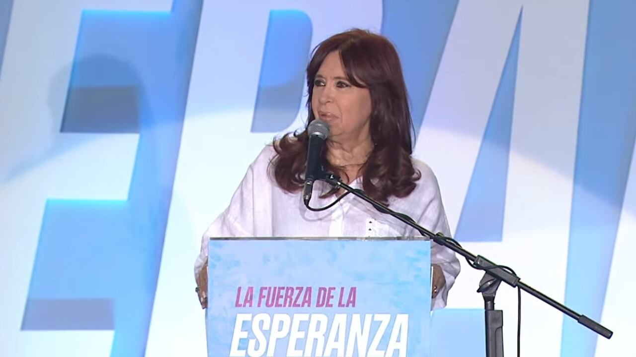 La Vicepresidenta se presentó este jueves en el Estadio Único de La Plata. 