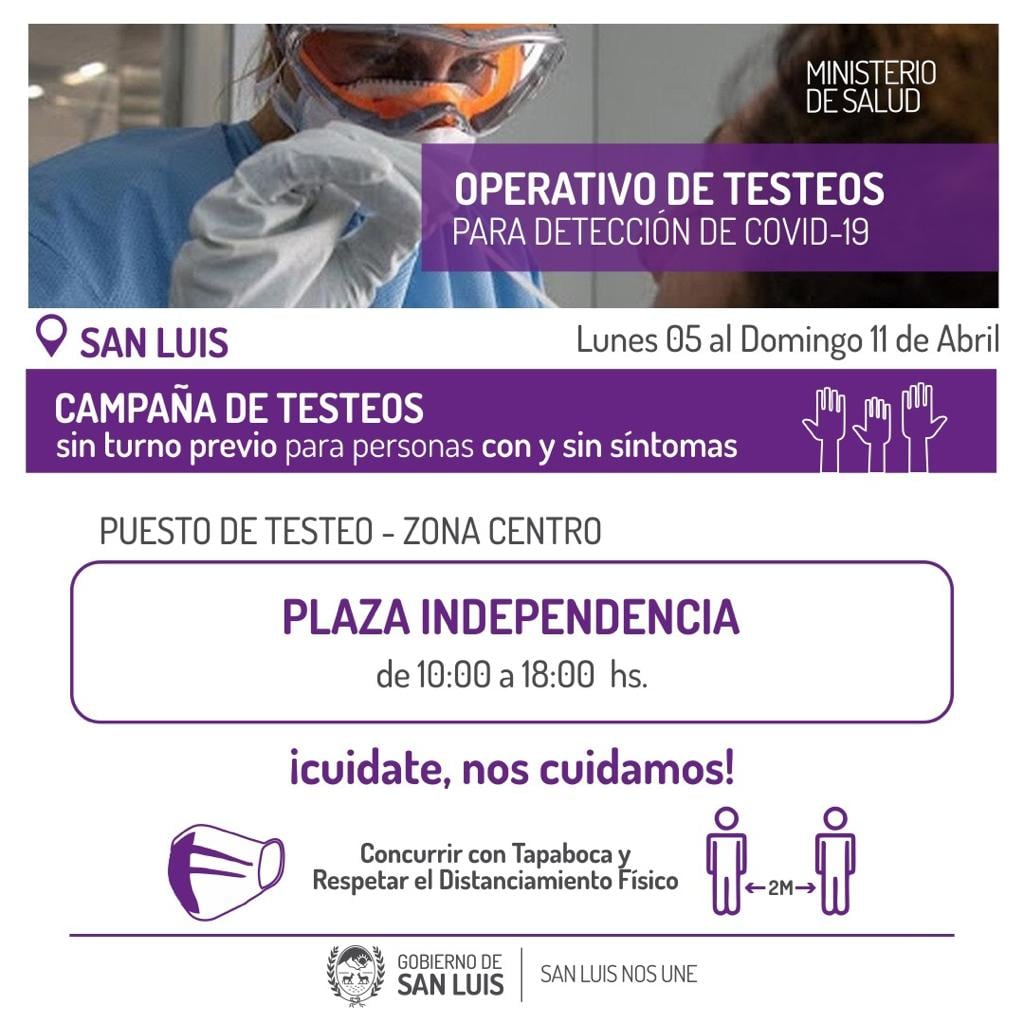 Intensifican las campañas de testeos para cortar la cadena de contagios de Coronavirus