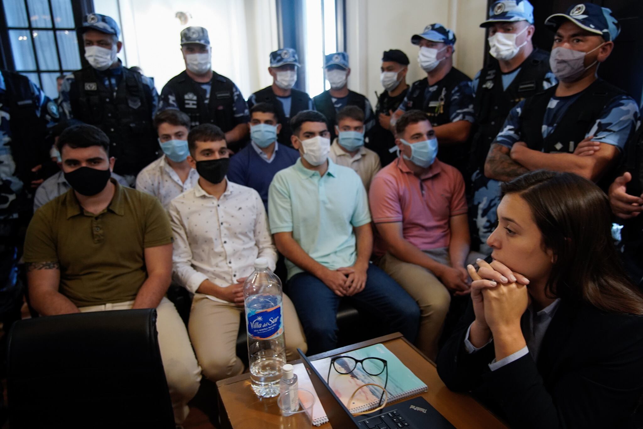 Los ocho rugbiers acusados volverán a estar en el salón escuchando las declaraciones de los imputados. 