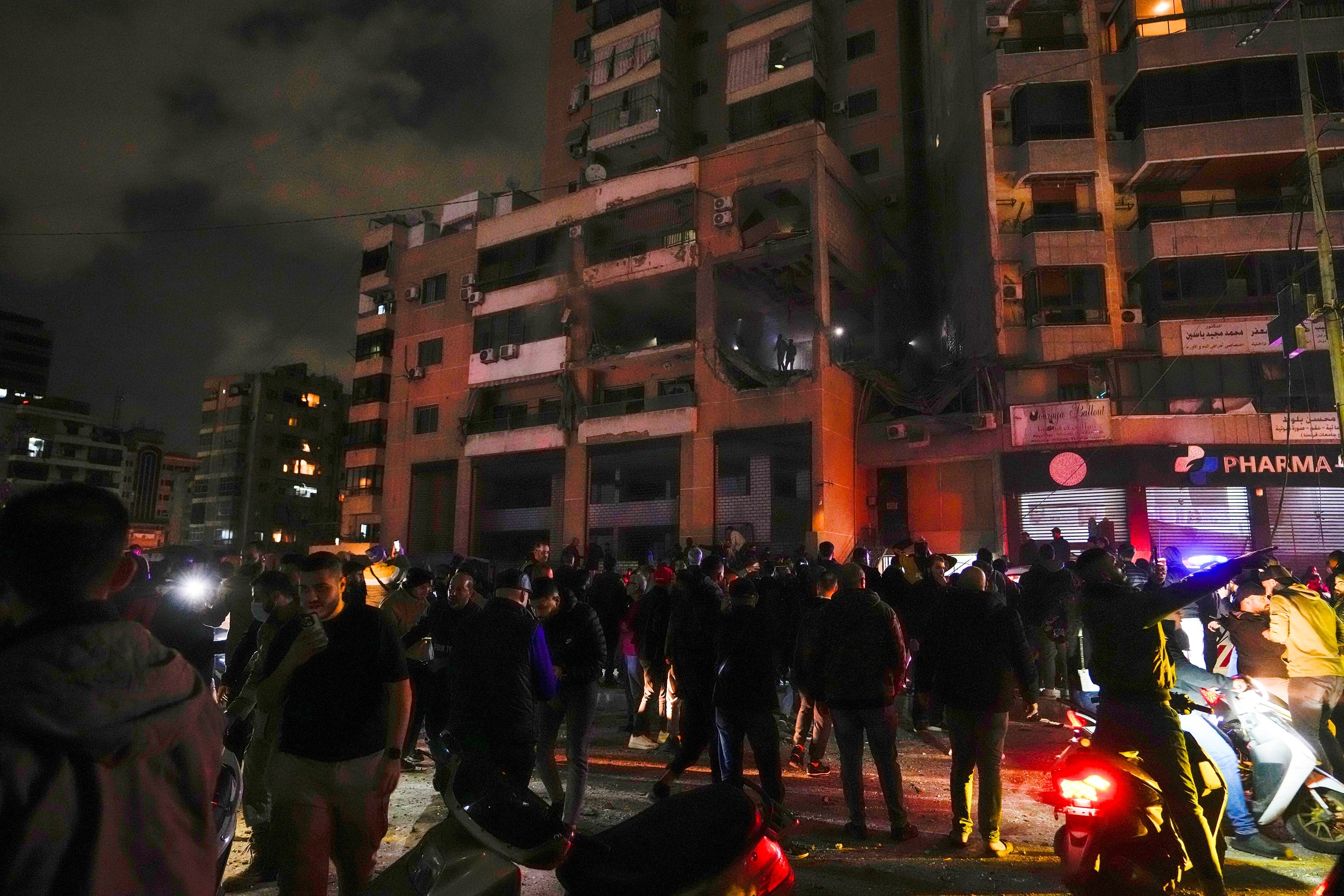 La zona de Beirut atacada por el dron israelí. En el bombardeo murió Saleh Al Arouri, uno de los altos mandos de Hamás.