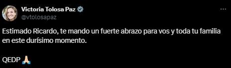 Los mensajes de condolencia por la triste perdida. Foto: captura.