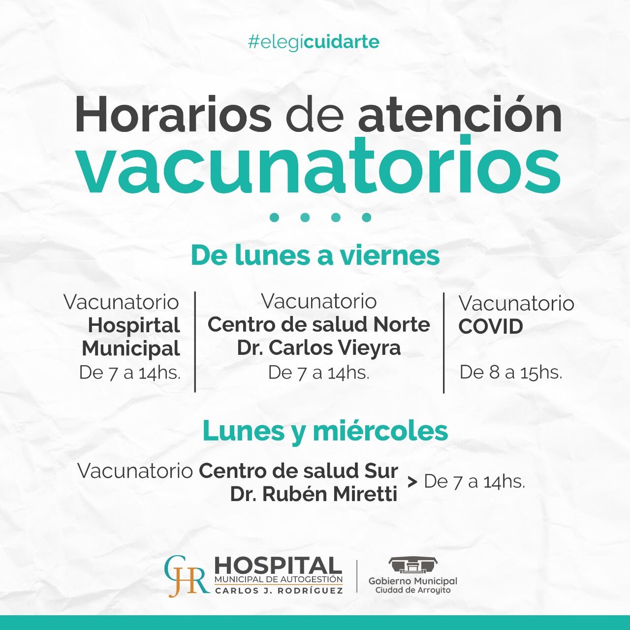 Horario Vacunación Arroyito