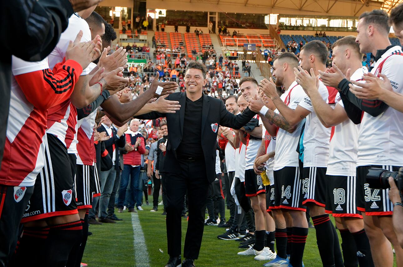 El Club Atlético River Plate le puso punto final al brillante ciclo del entrenador Marcelo Gallardo en un Malvinas Argentinas.

Foto: Orlando Pelichotti