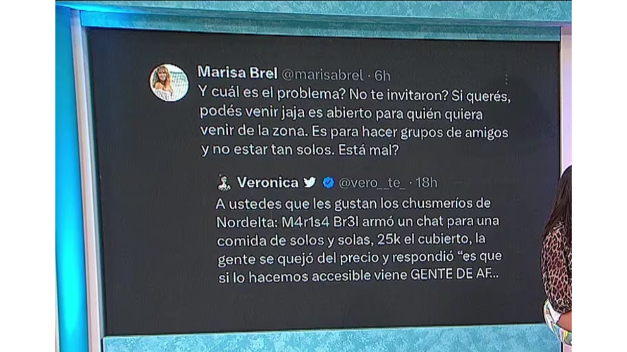 El descargo de Marisa Brel.