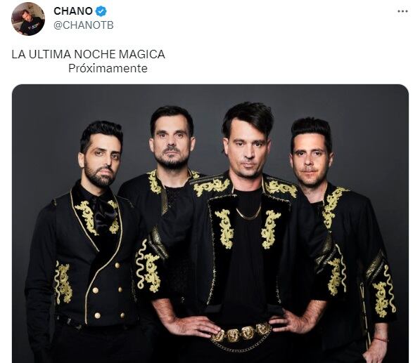 Chano anunció que vuelve Tan Biónica.