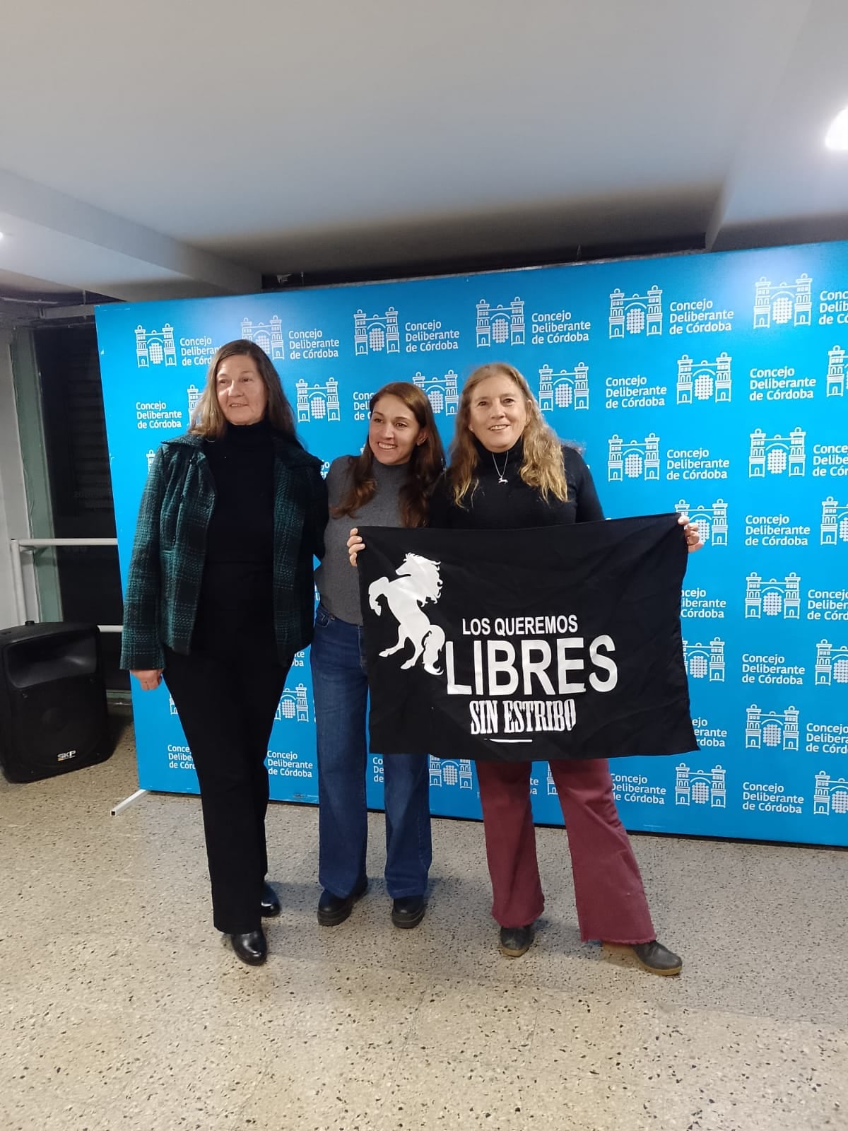 Referentes de Sin Estribos en la jornada de aprobación de la ordenanza.