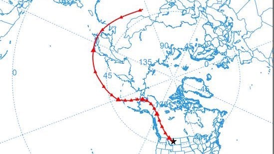 El recorrido del globo chino