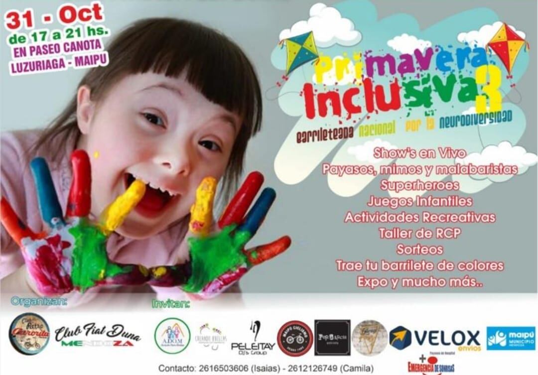 Maipú celebra este domingo la "Primavera inclusiva"