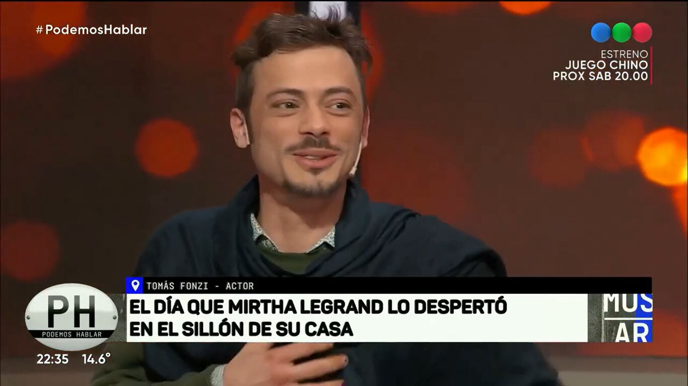 Tomás Fonzi recordó en “Podemos Hablar” el blooper que protagonizó junto a Mirtha Legrand.