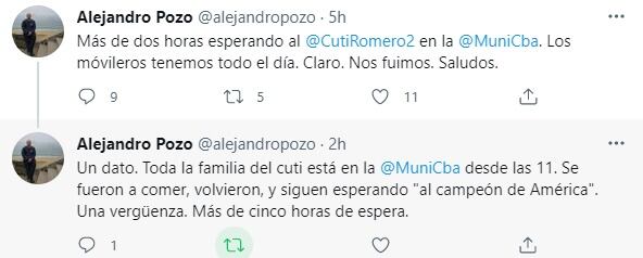 El Cuti Romero dejó a todos esperando, incluido al Intendente y a su familia.