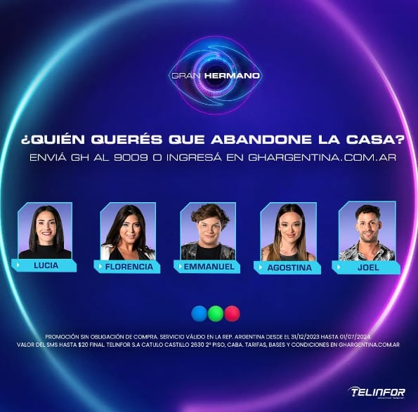 La sexta placa de nominados en Gran Hermano 2024.