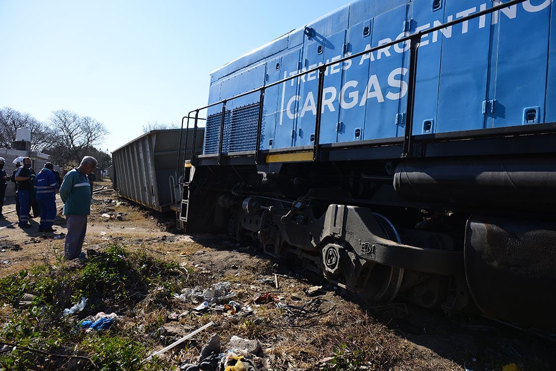 La zona donde descarriló el tren. 