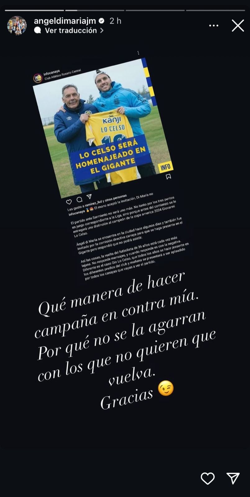 El mensaje del futbolista hizo muchísimo ruido más allá de las redes sociales.