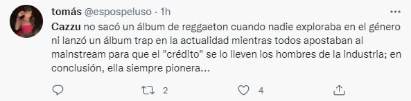 El comentario de Cazzu sobre el nuevo tema de Duki que levantó polémica entre los fans del trap