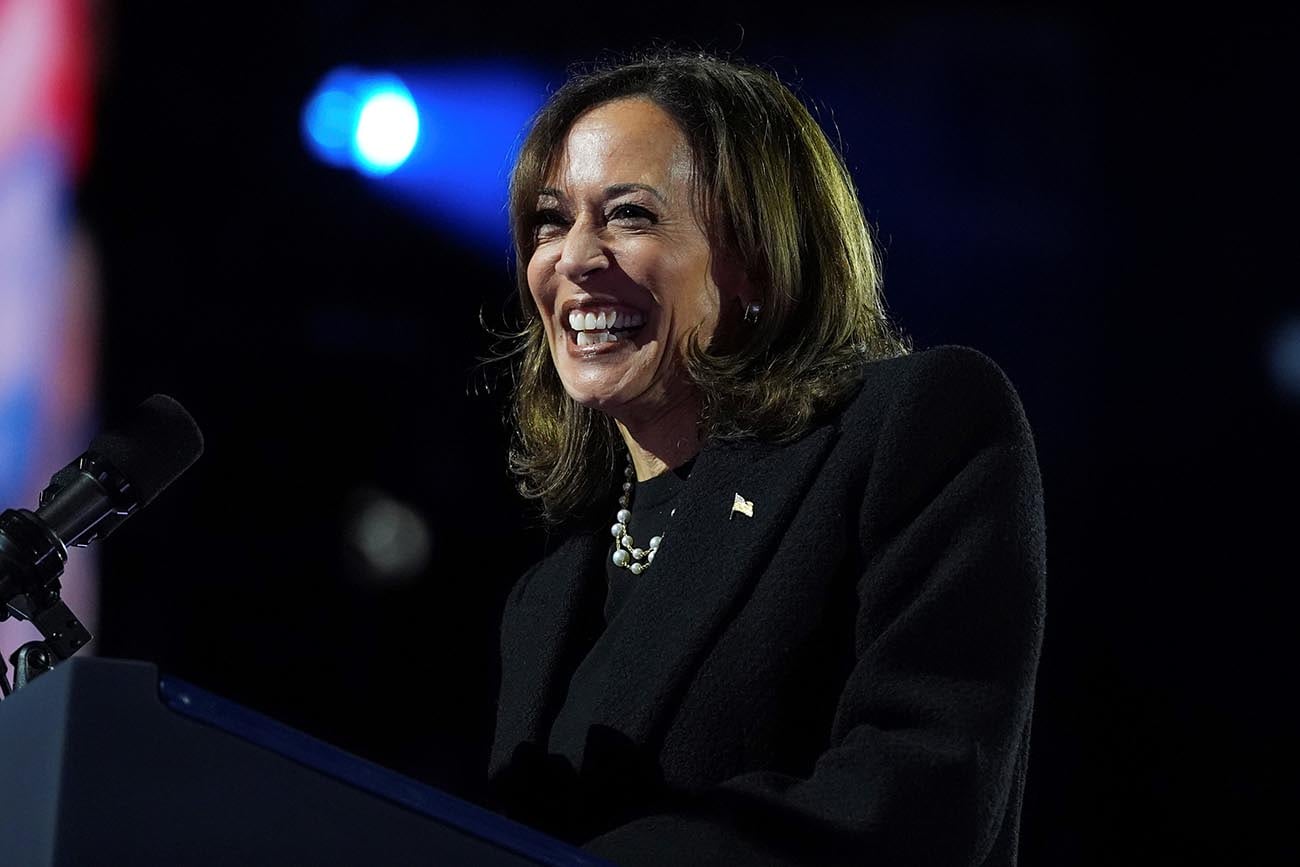 La vicepresidenta candidata a la presidencia demócrata, Kamala Harris, fotografiada el lunes 4 de noviembre de 2024, en Filadelfia.