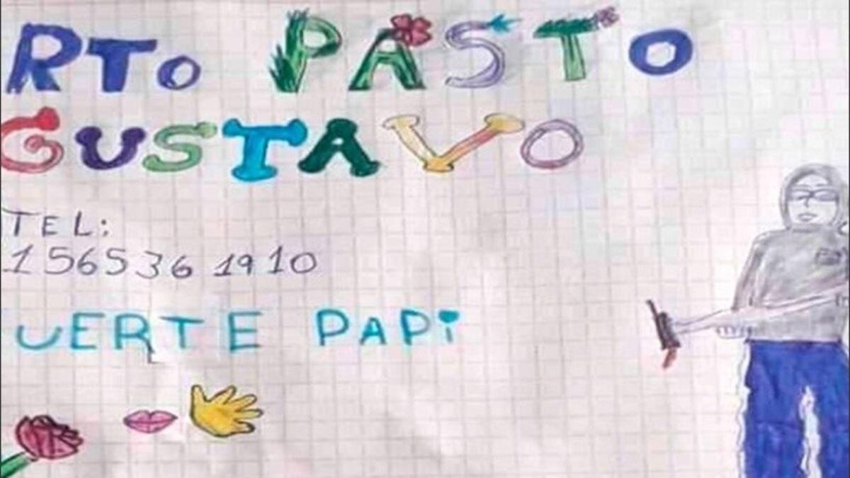 Una nena de 8 años hizo un dibujo para ayudar a su papá a conseguir trabajo y se viralizó