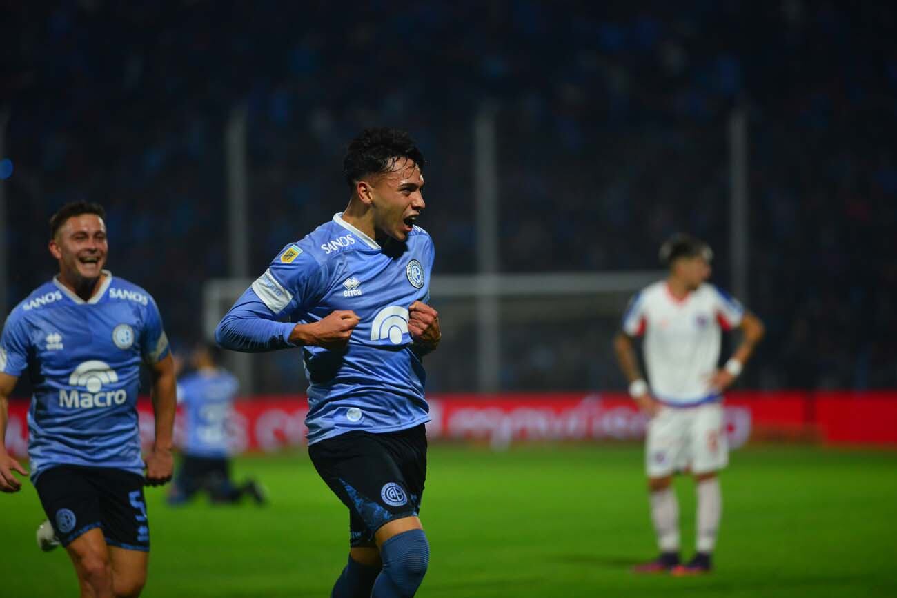 Gerónimo Heredia, autor del 1-0 de Belgrano a Argentinos por la Liga Profesional. (Nicolás Bravo / La Voz)