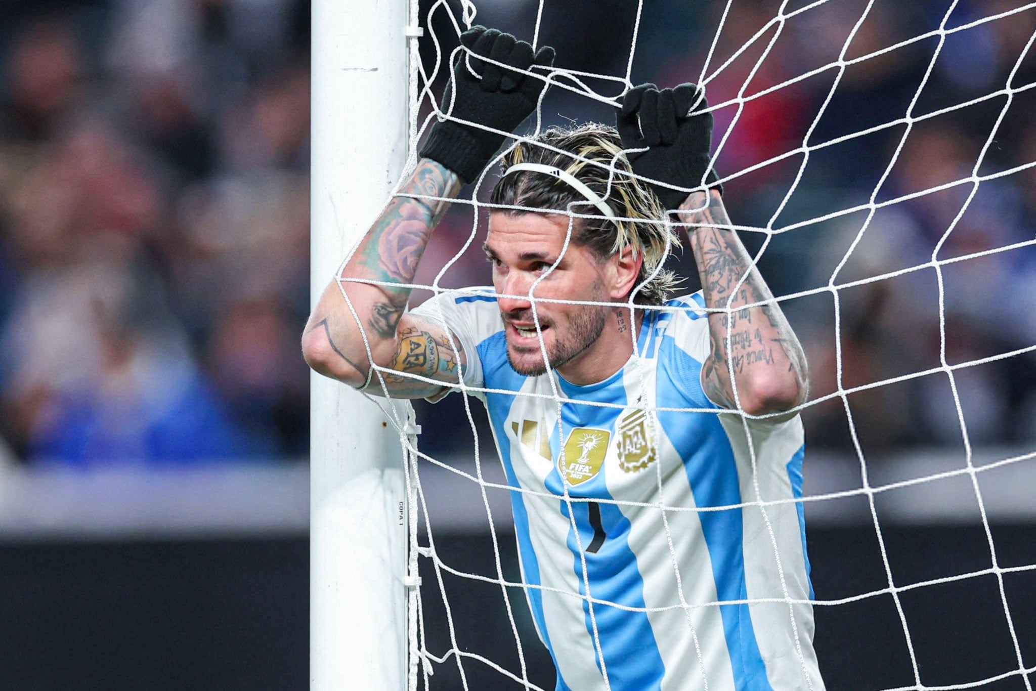 Rodrigo de Paul extrañó a Messi.