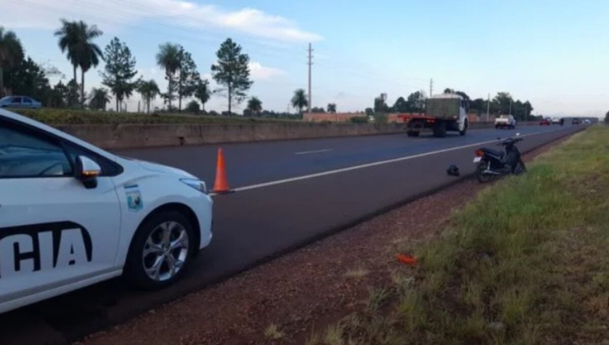 Motociclista despistó tras pinchar una cubierta en Candelaria