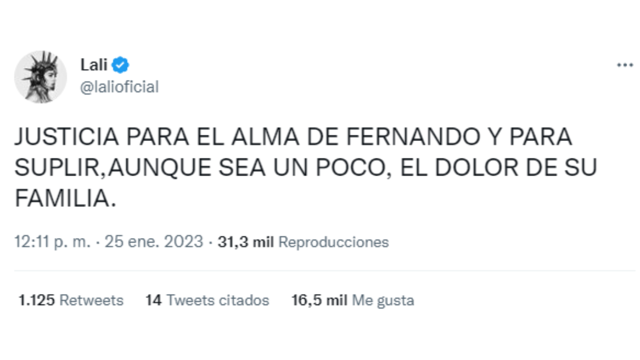 El pedido de Lali Espósito.