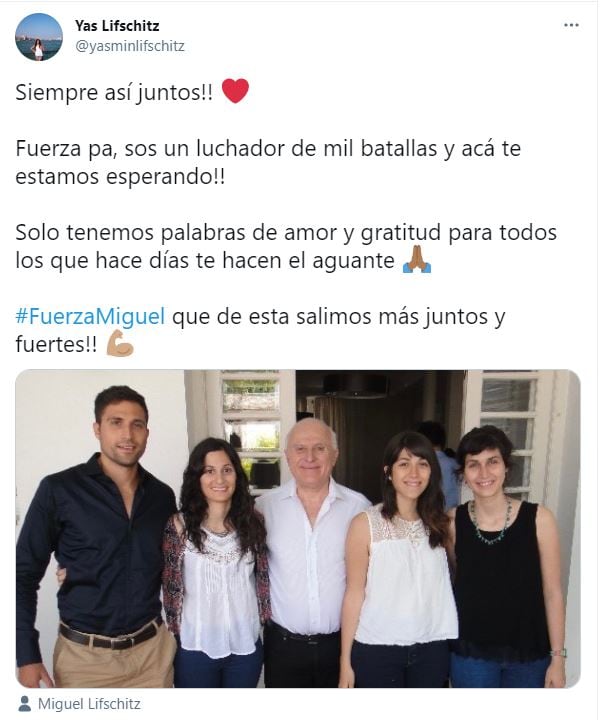 Mensajes de apoyo a Miguel Lifschitz.