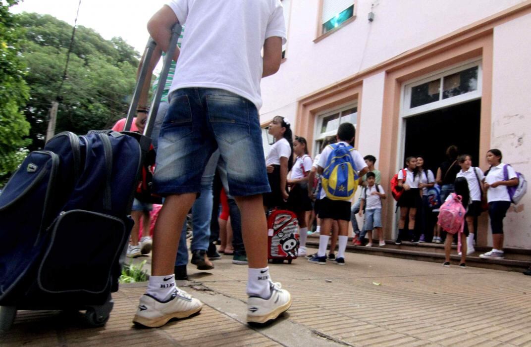 A clases. Los chicos retomarán a los colegios a comienzos de marzo. (Télam)