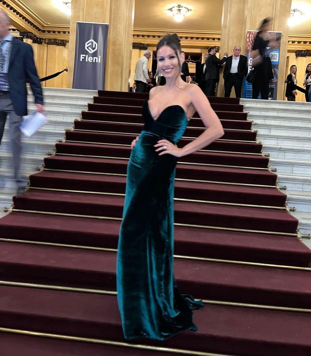 Pampita y un vestido corte sirena