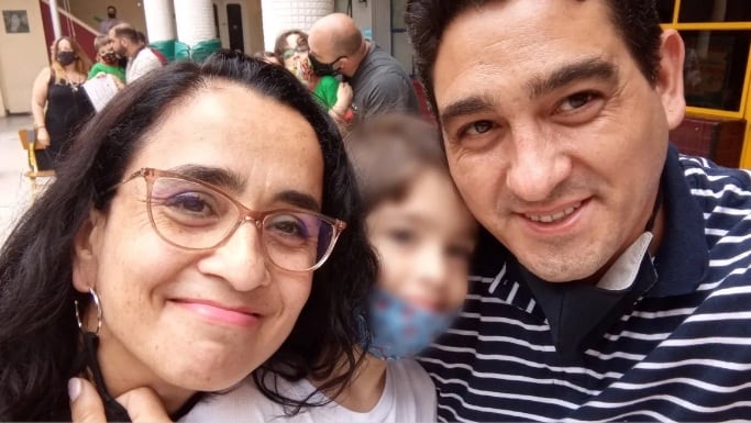 La familia asesinada. Cáceres había sido denunciado por su hijastra.