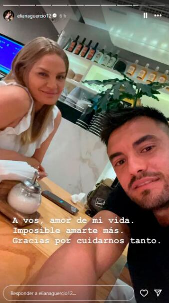 Eliana Guercio junto a su esposo.