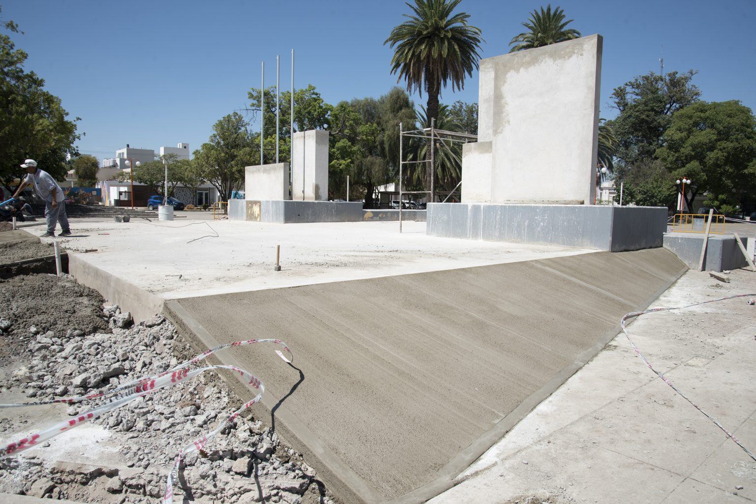 Obras en Plaza 25 de Mayo Arroyito