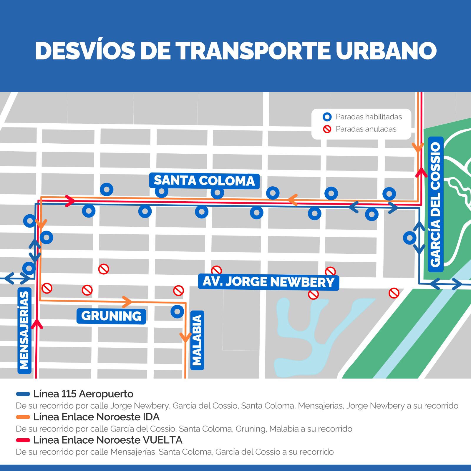 El mapa de circulación se modifica en el noroeste de la ciudad.