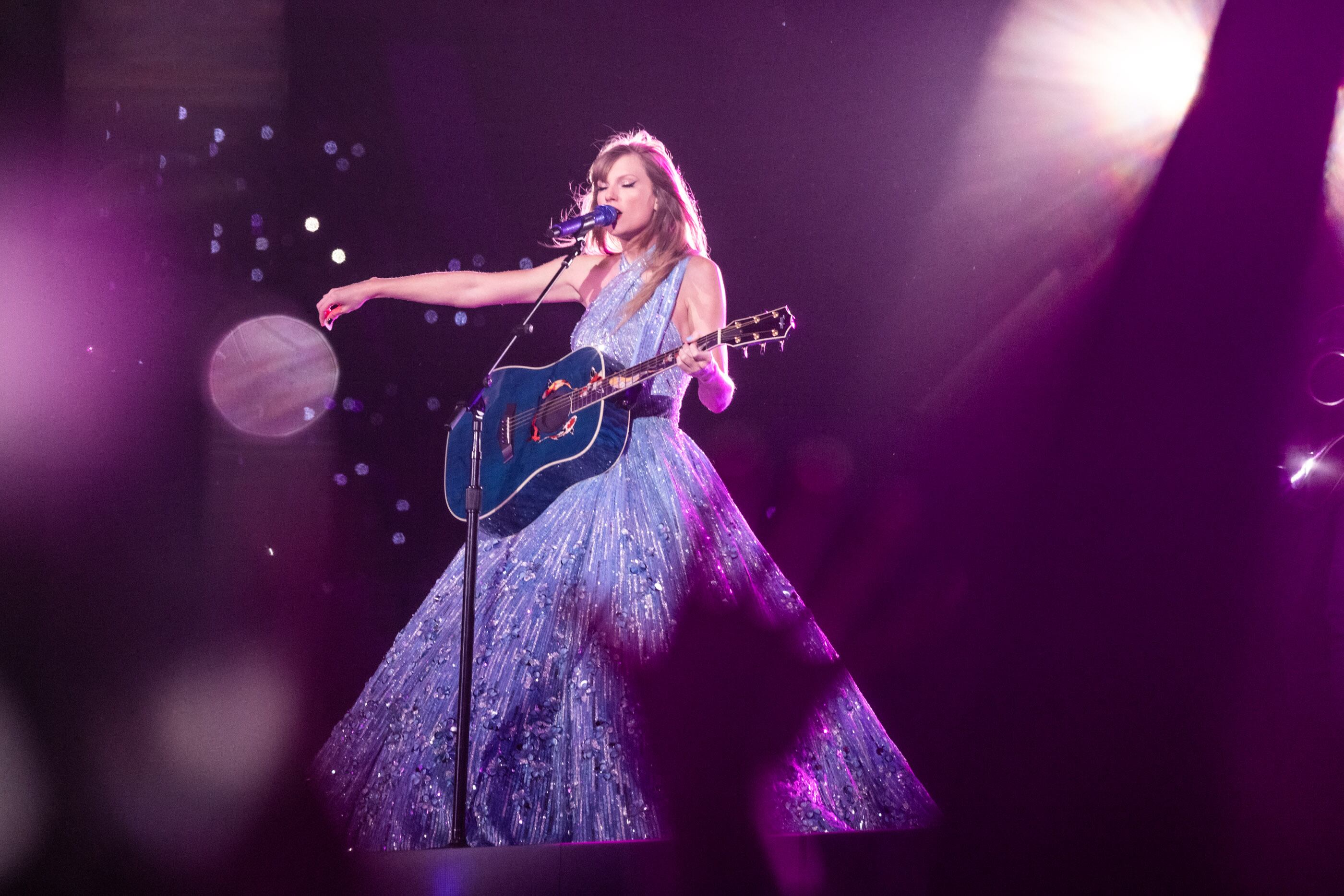 Taylor Swift durante uno de sus shows en el Estadio River Plate. (Gentileza @irishsuarez/ @its.tiven)