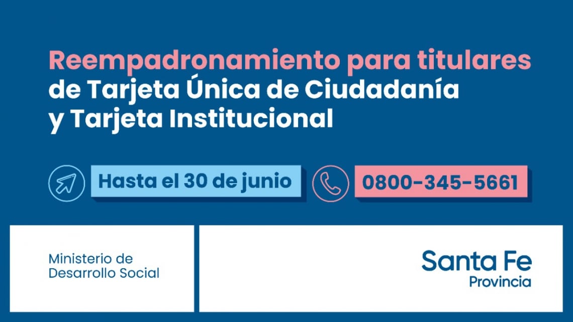 Reempadronamiento de la Tarjeta Única de Ciudadanía