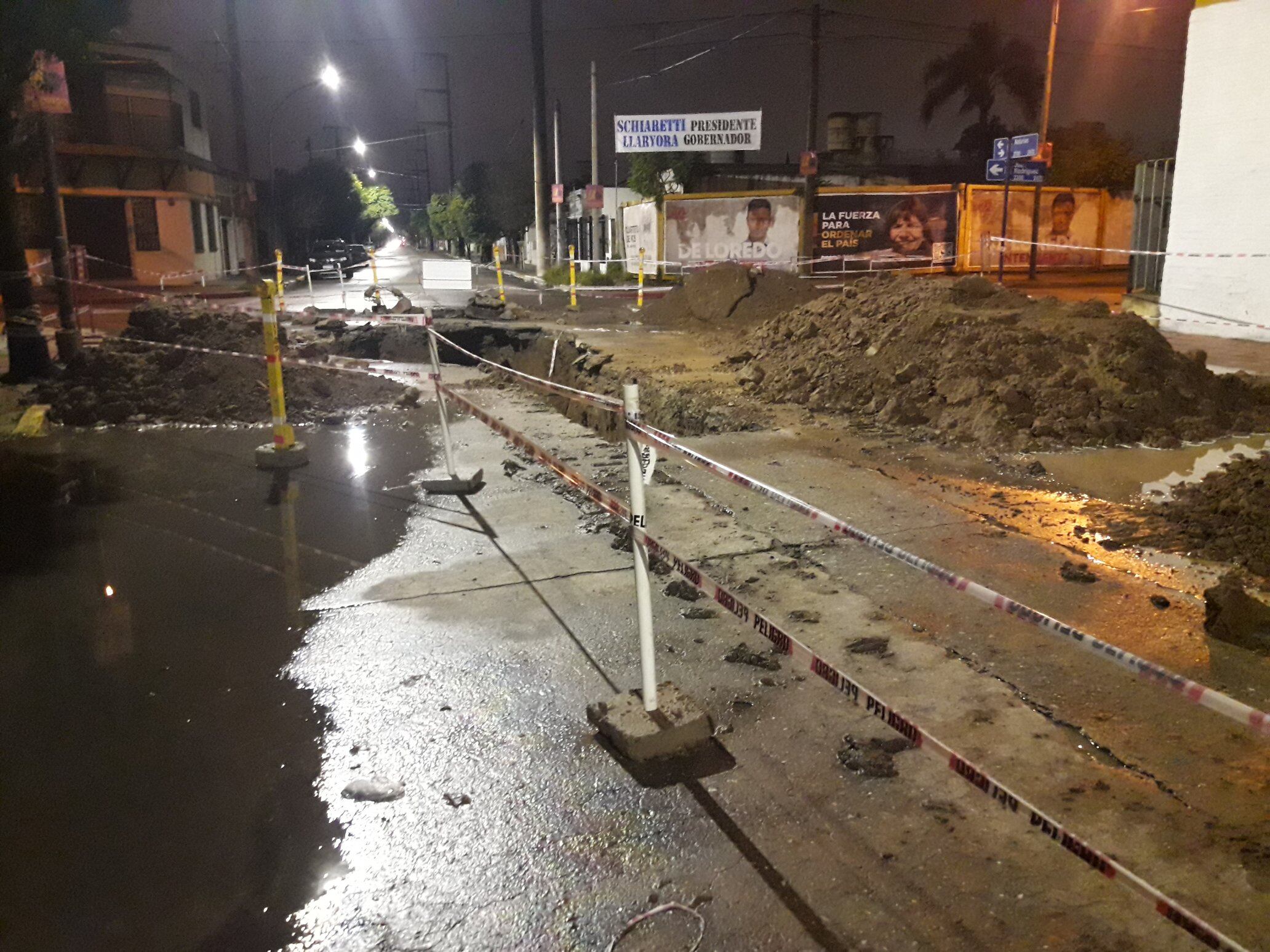 El hueco en calle Asturias y Juan Rodríguez.