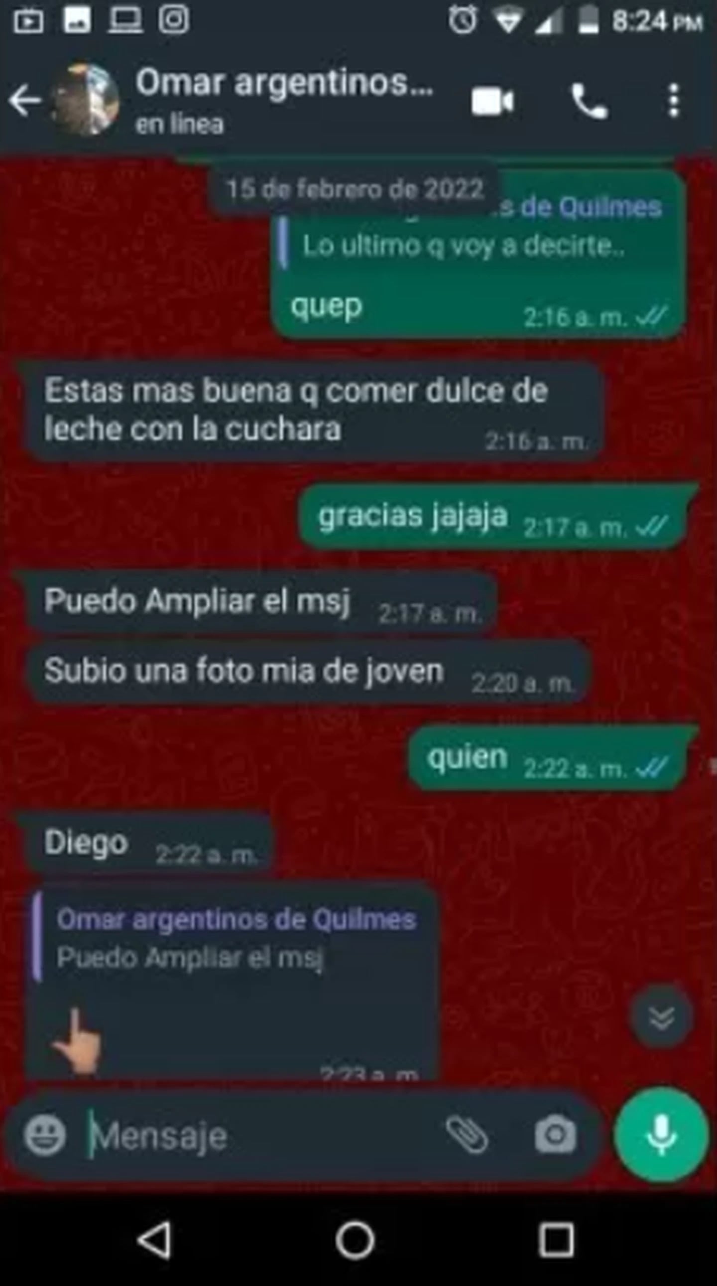 Uno de los chats que los padres de una de las víctimas pudieron recuperar como prueba del acoso.