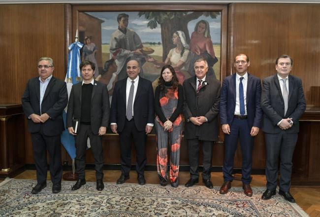 Los gobernadores que asistieron al encuentro con Silvina Batakis. 