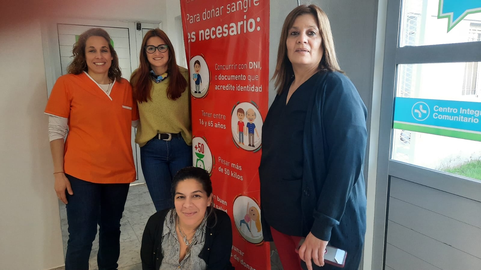 exitosa campaña de grupo sanguíneo, donación de sangre y vacunación de Covid-19 en el CIC de Olimpo