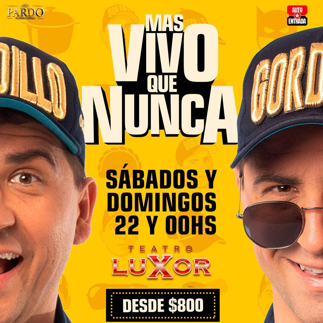 El Oficial Gordillo con "Más vivo que nunca" en el Teatro Luxor de Villa Carlos Paz.