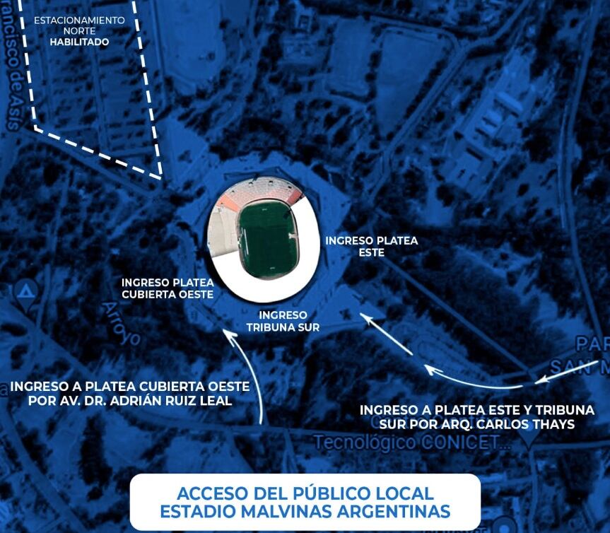 Ingreso al Estadio Malvinas Argentinas para Godoy Cruz vs. Boca