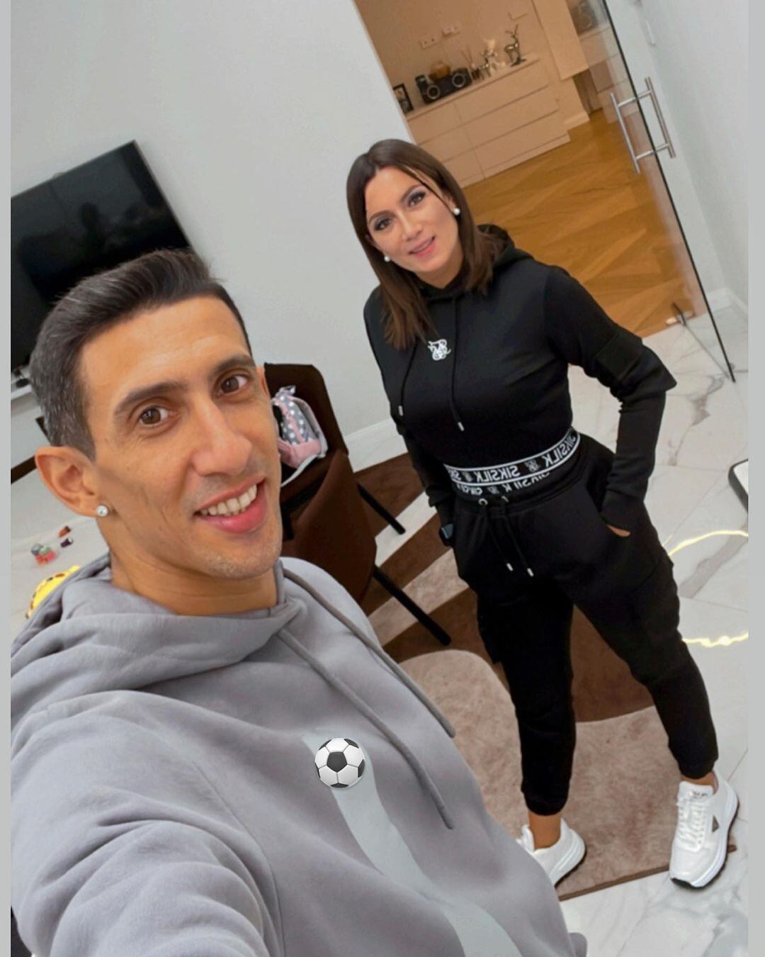 Subió una foto dedicada a su pareja, Ángel Di Maria