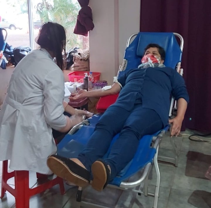 Muchos concurrentes asistieron a la donación de sangre en Montecarlo.