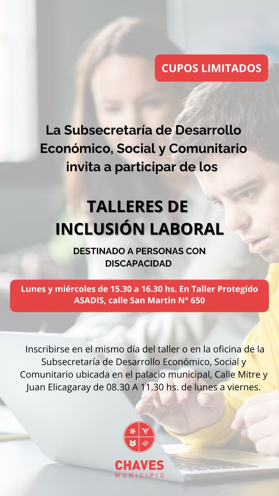 Talleres de Inclusión Laboral y de Estimulación Cognitiva en Gonzales Chaves