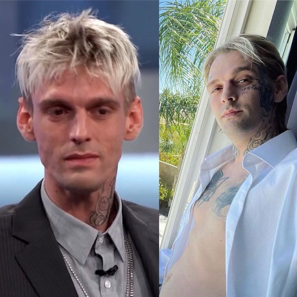 Aaron Carter antes y después.