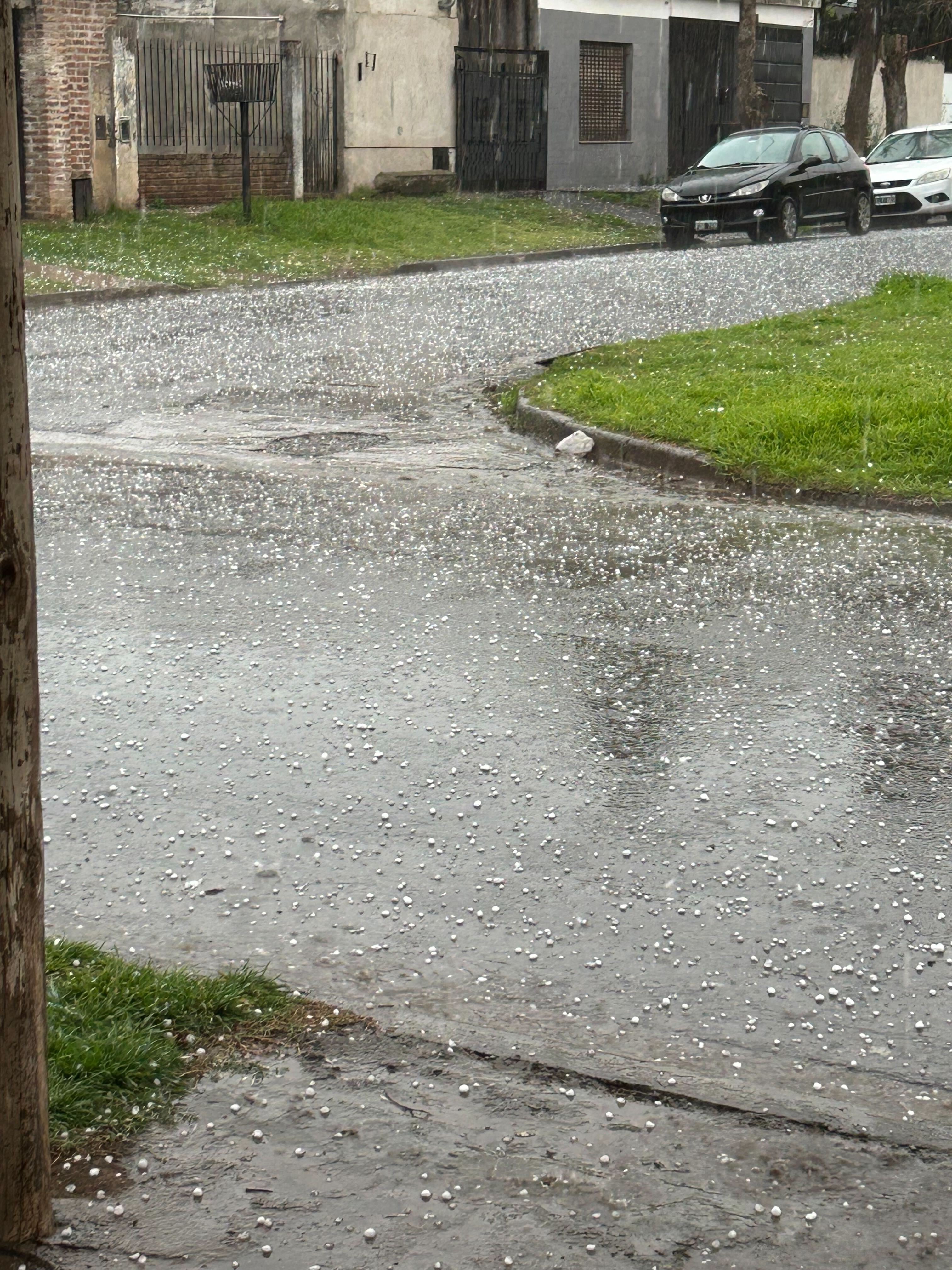 Granizo en Buenos Aires.